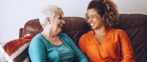 smiling woman with senior woman